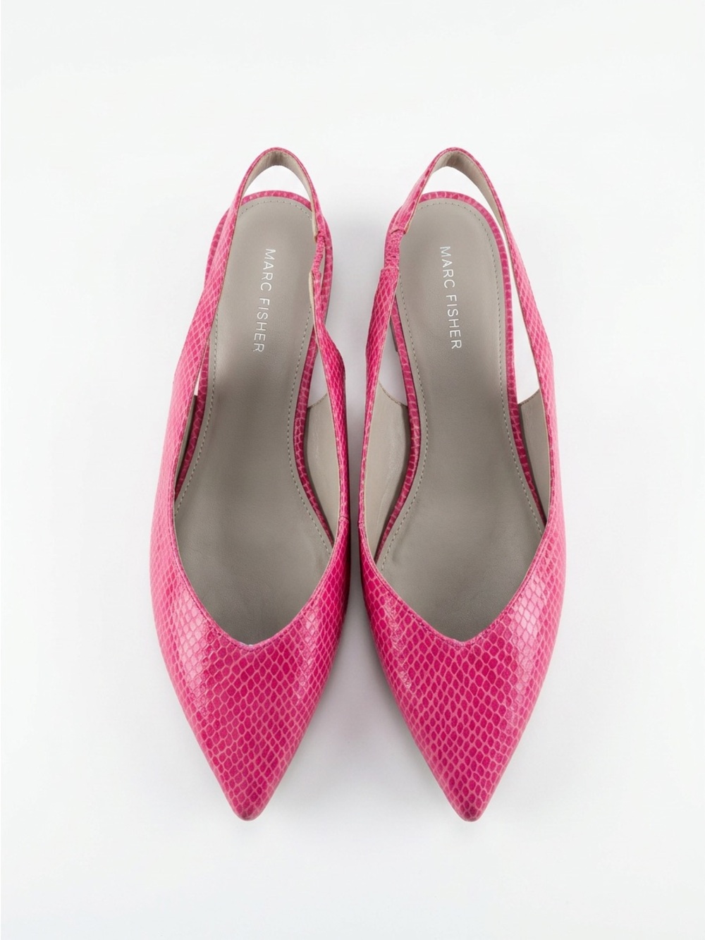 MARC FISHER ANSLI SNAKE EMBOSSED FLATS- SOLD AS IS